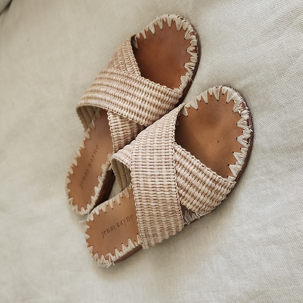Jenni Kayne Raffia Crossover Sandal